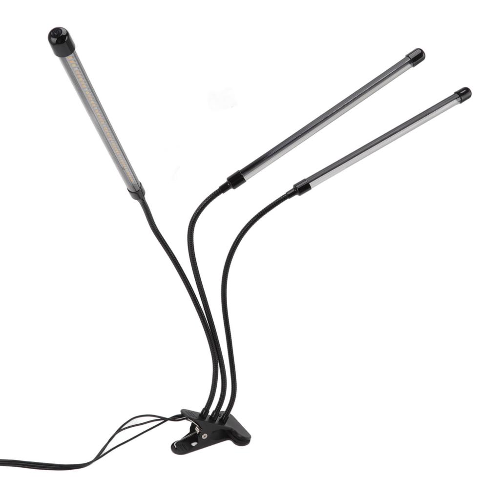 3 Head Clip Plant Light Full Spectrum Red White Warm Light 10 Level Dimmable USB LED Plant Growing