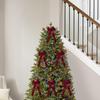 Nœuds Rouges Pour Sapin de Noël 4,53x7,28 Pouces Ornements de Couronne Réutilisables Lot de 12 Nœuds Rouges de Noël Pour Emballage Fête Extérieur