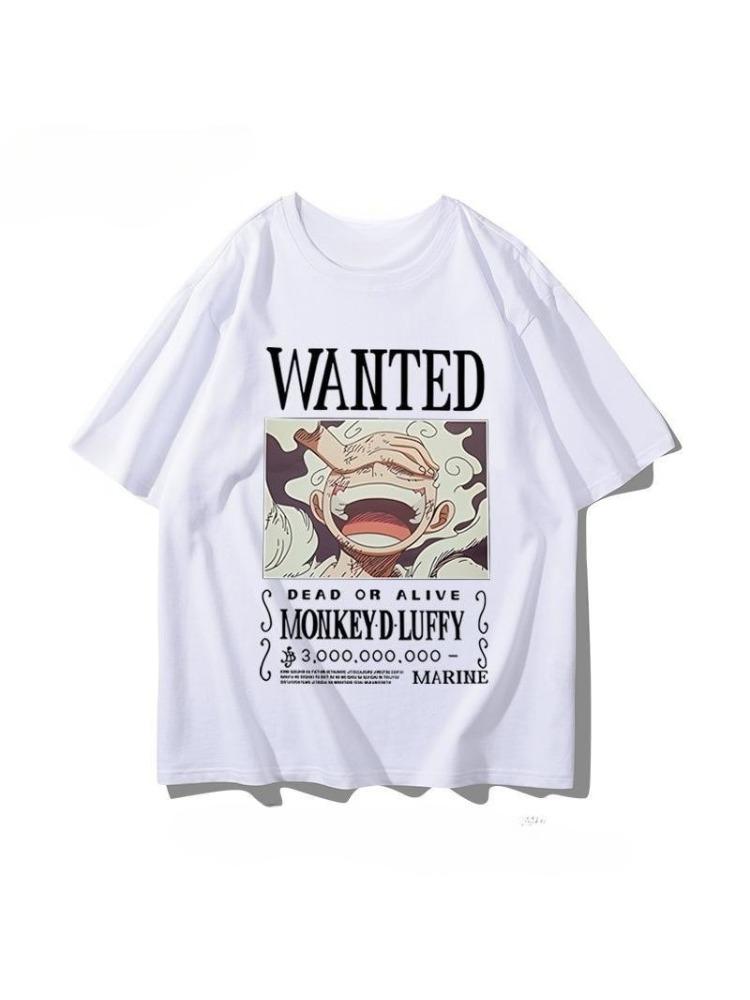 

One Piece anime 2026 Summer New mens 100cotton Tshirt Luffy Character pattern unisex Harajuku Short sleeve Loose Y2K shirt S