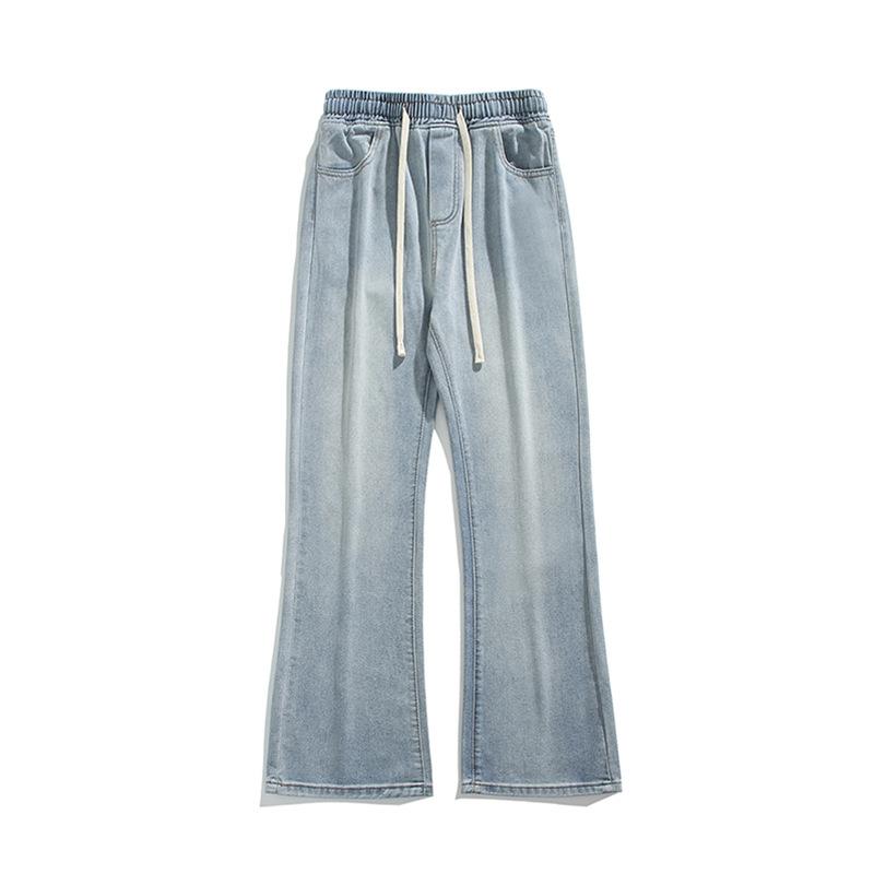 

Black Elastic High-tension Pants, Men s Slim-fitting Style and Thin Jeans 3XL