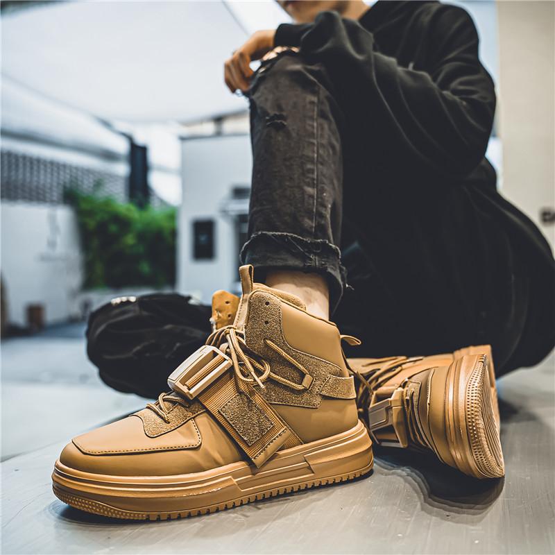 Fashion Men's High Top Sneakers Men's Skateboard Shoes Platform Casual Mens Sneakers