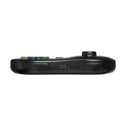 8Bitdo NEOGEO Wireless Controller Officially Licensed by SNK for Windows Android and NEOGEO Mini Black Classic Click Joystick