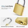 Golden Heavy-Duty Keyed Padlocks with Keys - 33mm Large Locks, Secure Locker Locks for Backpacks, Luggage, School Gym Lockers