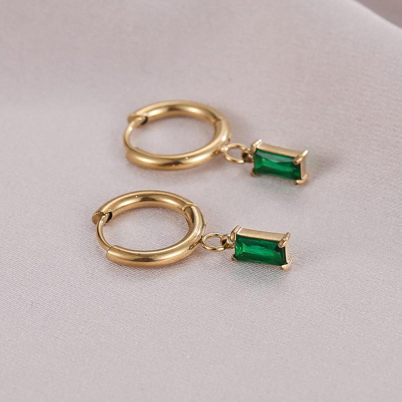 Exquisite Small Gap Huggie Earrings Women's Simple All-match Diamond Elegant Minimalist Design Iron Electroplated