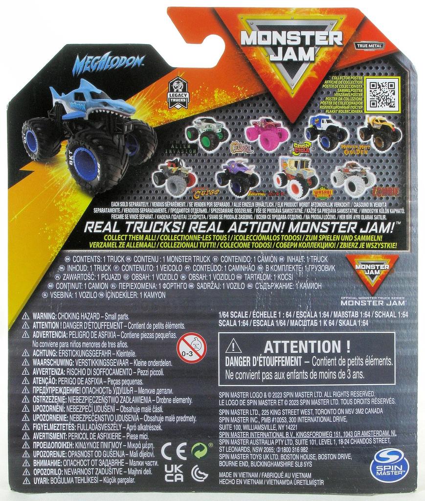 Monster Jam 2023 Spin Master 1:64 Diecast Truck Series 31 Legacy Truck Megalodon