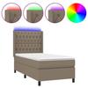 VidaXL Slat Bed Base with Mattress and LED, Upholstered Bed, Single Bed, Adult Bed for Interior Bedroom, 3138529