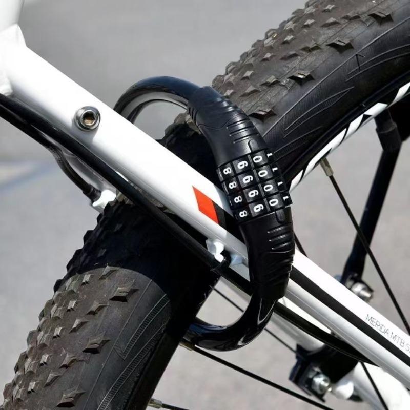 Bicycle Lock Mountain Bike Anti Theft Lock Motorcycle Electric Bike Lock Battery Car Ring Lock Password Leather Lock
