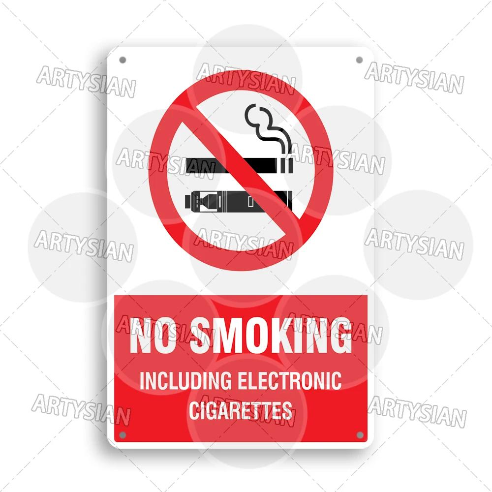 No Smoking Metal Sign No Vaping Smoke-Free Zone Smoking Permitted Plaque Auahi Kore Designated Smoking Area No Open Flames