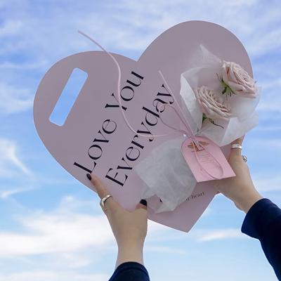 Packaging Supplies Single Flower Packaging Box Heart Shape Flower Boxs Portable Mini Bouquet Wrapping Wedding Party Decor