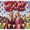Maroon Gold Graduation Decorations 2026/Burgundy Gold Birthday Decorations Triangle Bunting Banner Burgundy Wedding Fall Bridal Shower/USC Graduation