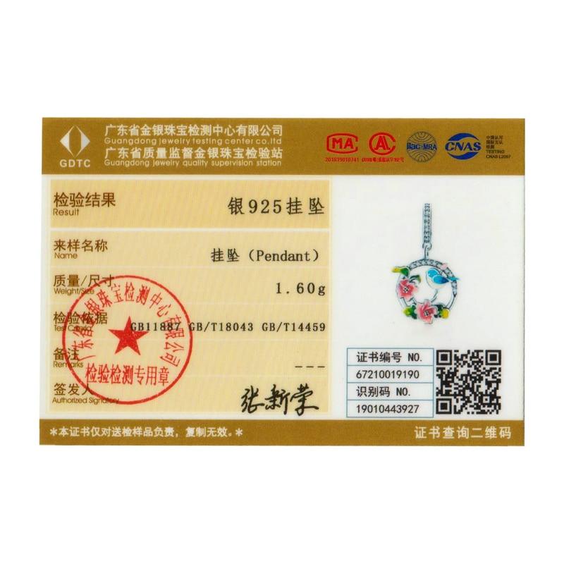 WOSTU Bunte Vögel Blumen Blätter CZ Anhänger Frühling Charm passen Original Armband Schmuck Zubehör DIY Herstellung