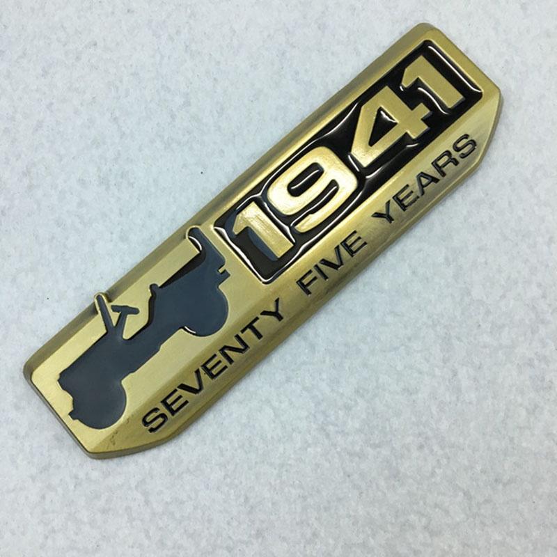 Premium Quality Metal 1941 Emblem For Jeep Trunk Tailgate And Fender Badge