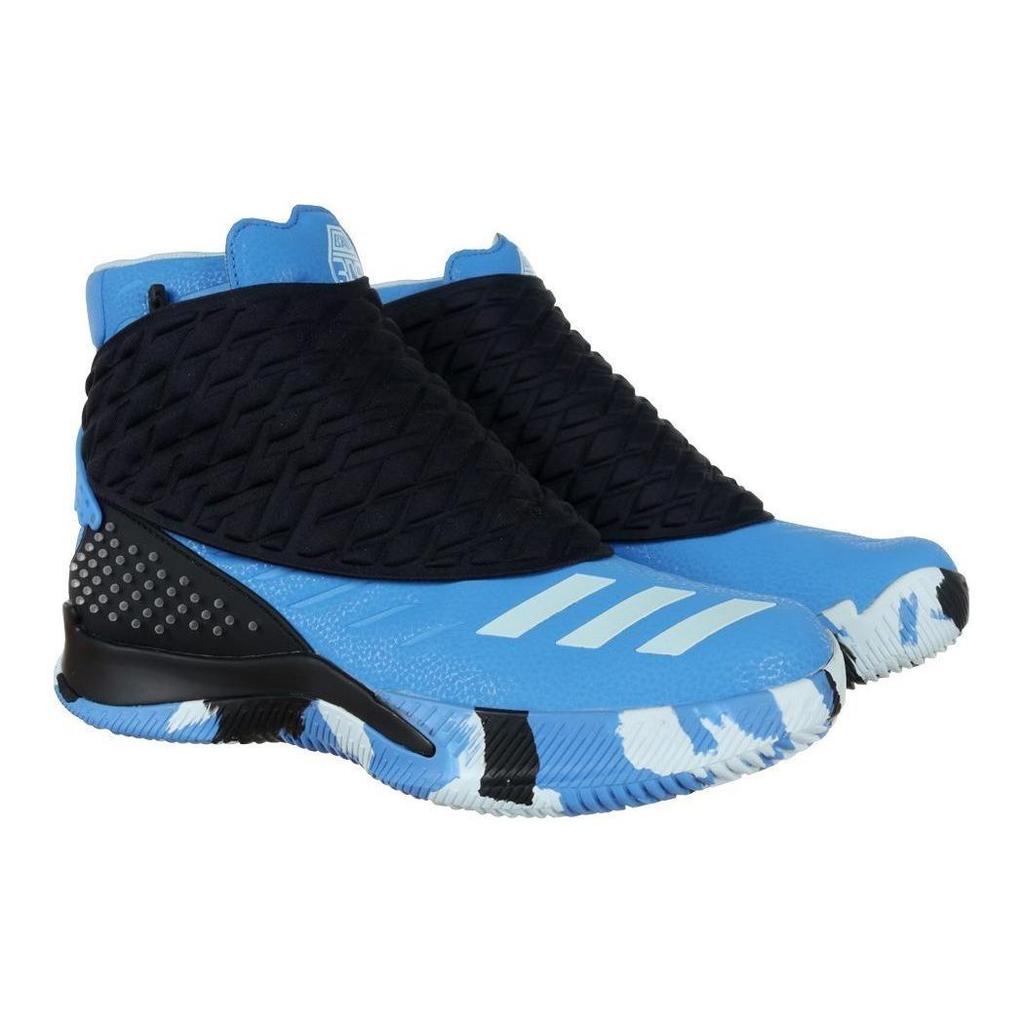 adidas Ball 365 X Comfortable Cushioning Abrasion Resistant High Top Vintage Basketball Shoes Men's Blue Black AQ7782