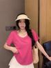 Plus Size Women's Summer Slimming Irregular Short Sleeve T-shirt - Loose, Stylish Belly Covering Top