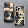 Japanese Aesthetic Mount Fuji Landscape Phone Case For iPhone 13 12 11 Pro Max 14 7 8 Plus XR XS X 15 16 Pro Max Silicone Cover