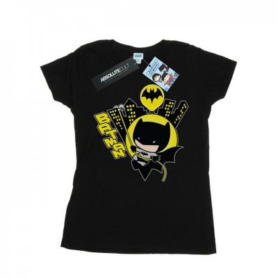 Womens/Ladies Chibi Batman Swinging Cotton T-Shirt