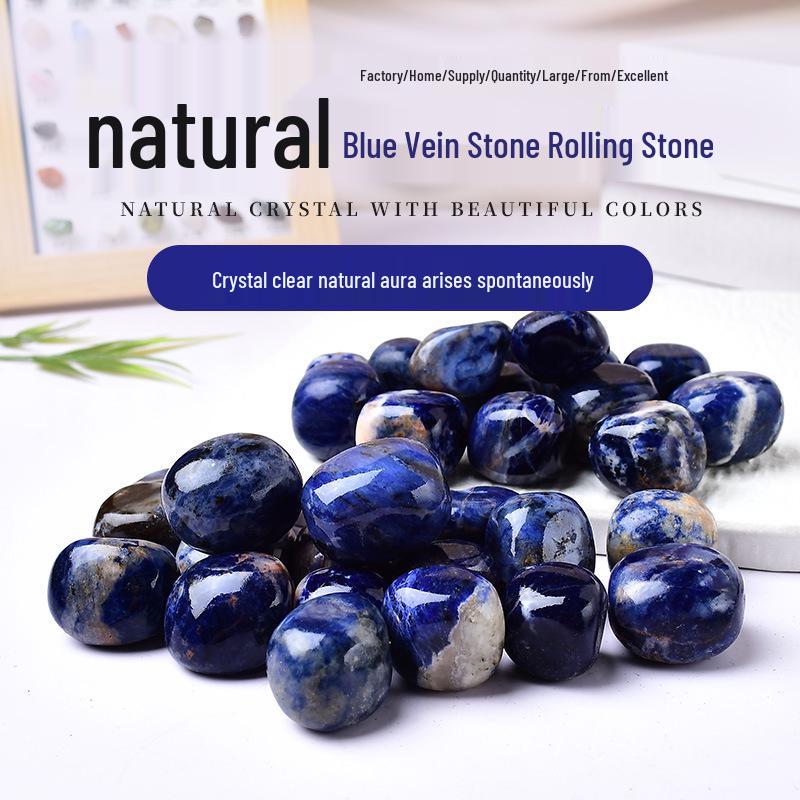 Blue Tiger Eye Tumbled Stones for Fish Tanks and Buddha Decor