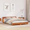 Vidaxl Bed Frame Without Mattress, Waxed Brown, 160X200 Cm, Solid Pine