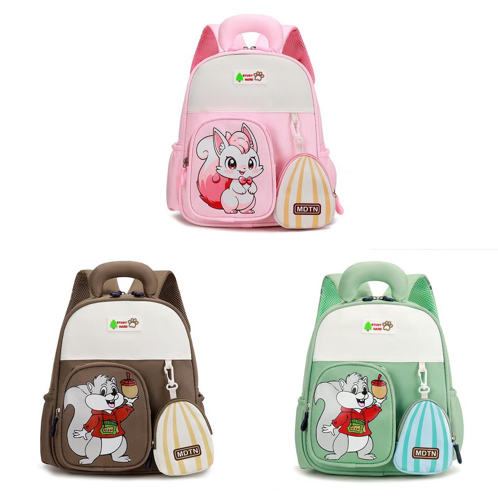 Cute Cartoon Girl Kids Backpack With Oxford Fabric For School Education And Adjustable Arched Shoulder Straps