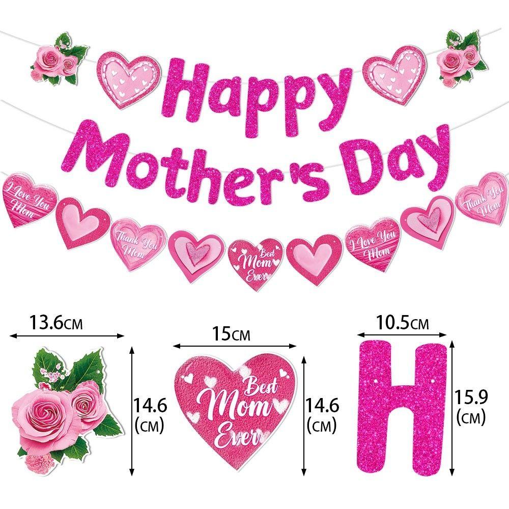 Surprise Mother's Day Hanging Paper Cards Romantic DIY Paper Pull Flags  Festival