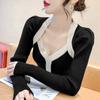 New Women's Autumn and Winter High-end Casual Fashion Apricot Knitted Sweater Long Sleeves