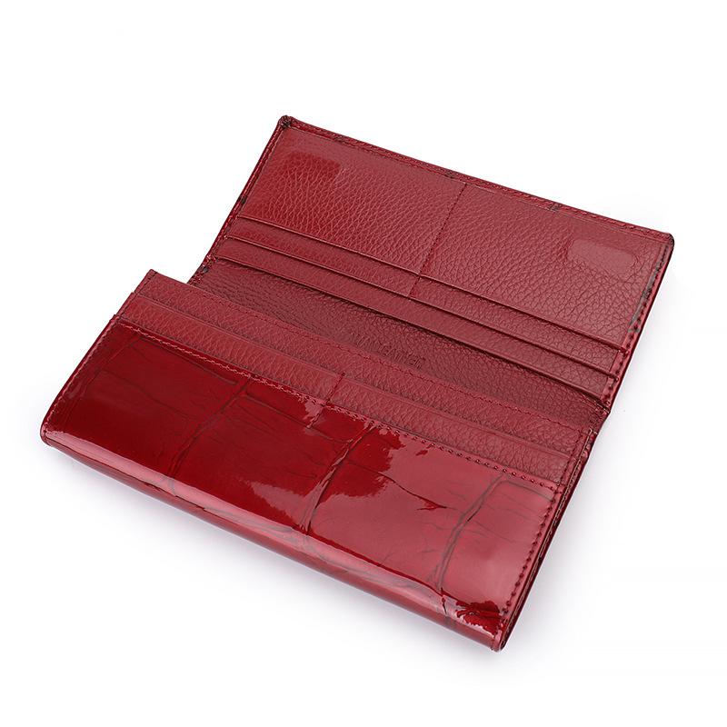 WomenGenuine Leather Long Wallet Magnetic Hasp Cow Leather Female Coin Purses Fashion High Quality Wallets Women's Money Walet Ladies Clutch Bag