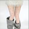 Elegant See Through Tights Stockings with Dots Patterned Aesthetic Multicolor Sheer Silk Pantyhose Hosiery for Women