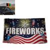 Fireworks Letter Pattern Flag Banner Fade Resistant Outdoor Decoration Gift