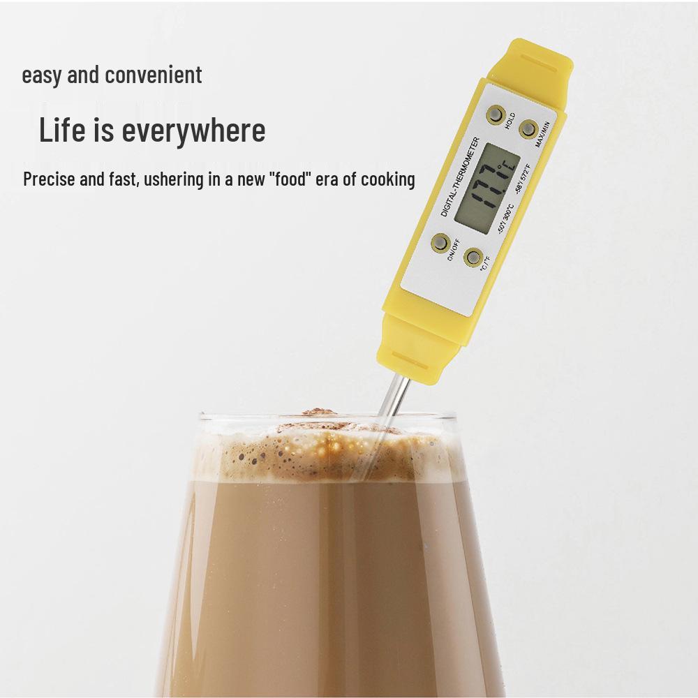 Digital Coffee & Milk Thermometer - Home Cafe Temperature Sensor for Pour-over & Baby Formula