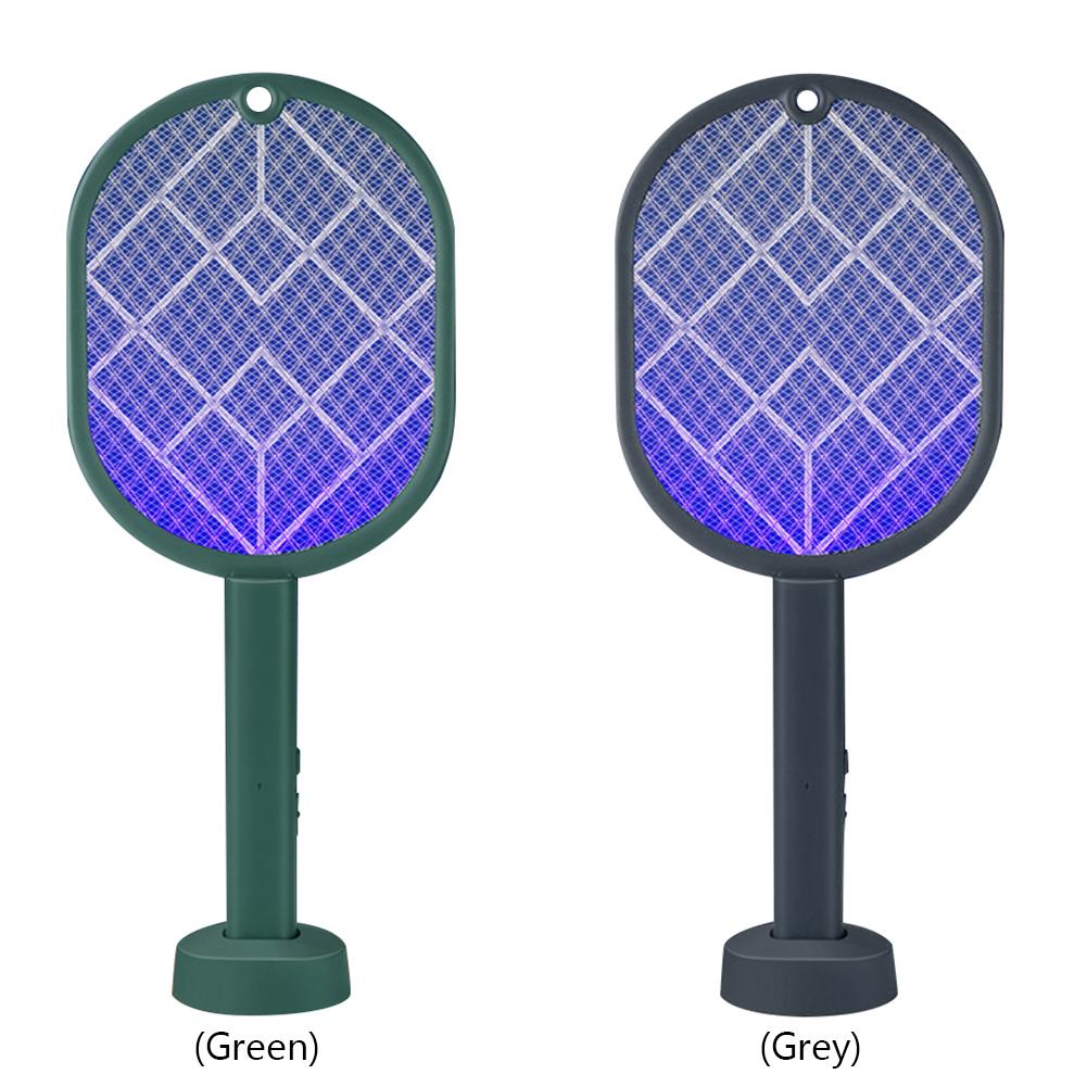 2 In 1 Electric Fly Swatter Handheld Fly Killer and Mosquito Trap Lamp Safe Rechargeable for Home Office Backyard Patio Camping