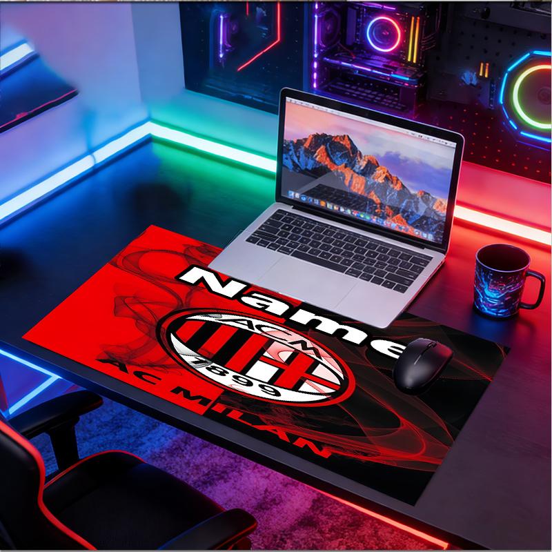 Custom Name Personalized football team Pattern Mousepad, Laptop PC Desk Mat, Decorative Desk Mat for Home Keyboard Pad Gift