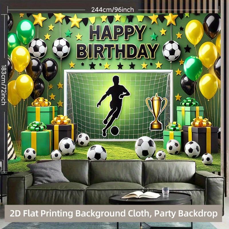 2D Flat, 2D Flat Printed Background Banner 1pc, Football Birthday Party Decoration Background Cloth, Multifunctional Pho