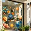 Pegatinas para Ventana de Caracolas y Estrellas de Mar, Adhesivo Impermeable para Ventana con Vida Marina del Océano, Pegatinas Estáticas Reutilizables para Puerta de Cristal, Suministros para Fiestas de Verano