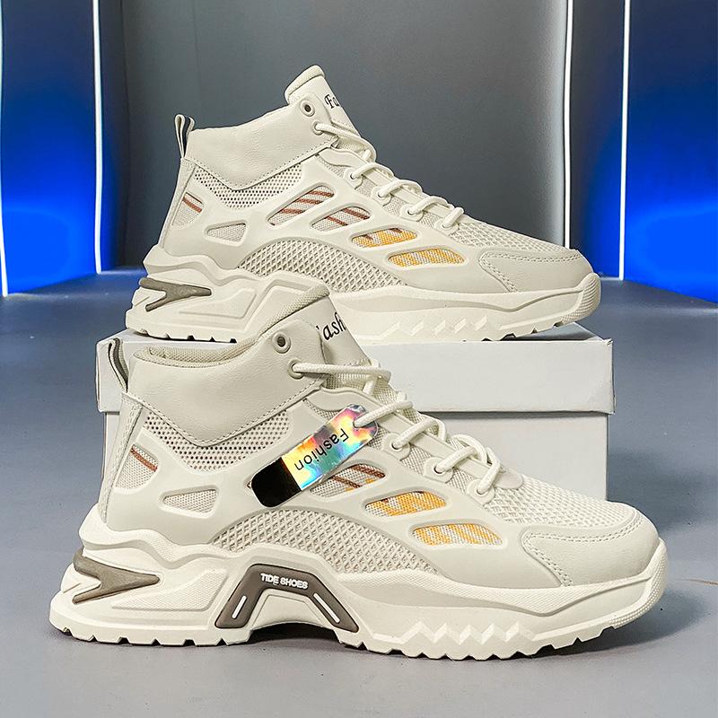 

2024 осень новые высокие спортивные мужские кроссовки дышащие и удобные повседневные на толстой подошве с увеличением роста спортивные кроссовки для бега кроссовки папы 39