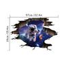 Space Astronaut Mural 3D Wall Hole Art Starry Planet Design Vinyl Stickers Home Decoration For Aesthetic Rooms Ceiling Wallpaper