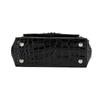 VIVIENNE WESTWOOD Silver Metal Accessories Crocodile Pattern Embossed Leather Shoulder Bag Women Shoulder Bag Black 46030001WL0098N401