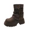 Fashion versatile cowboy boots women's autumn 2025 new thick-soled temperament trouser tube boots heightening small Martin boots