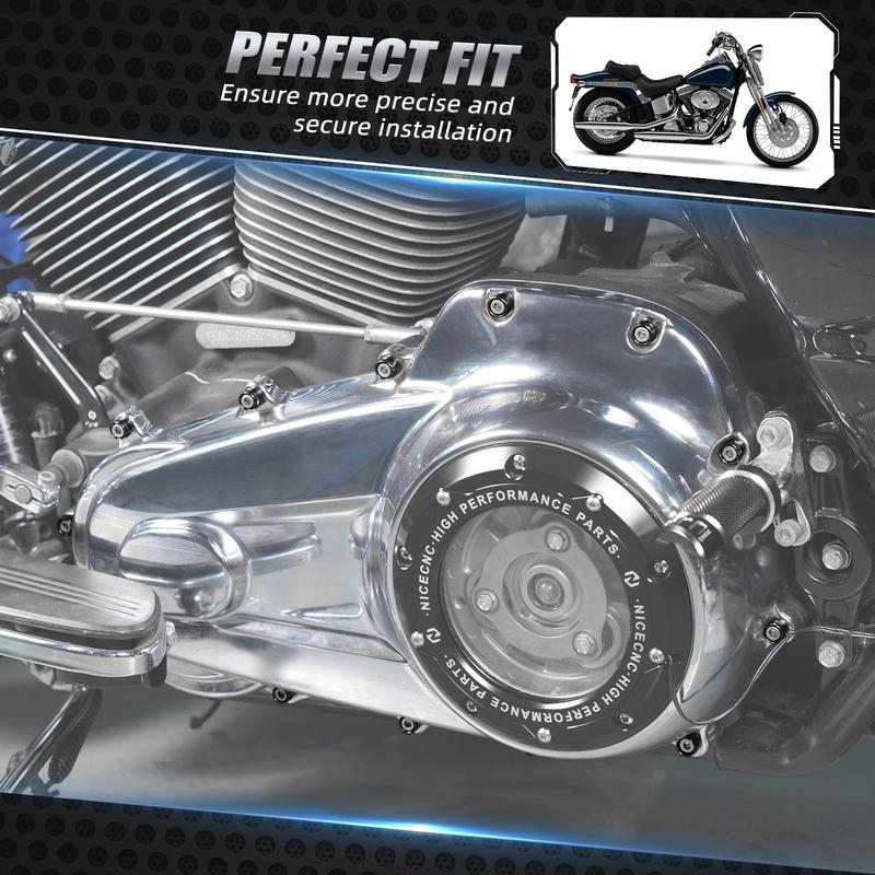 Motorcycle Primary Cover Bolt Head Cap Cover for Harley Road King FLHR/XS Street Glide FLHX/S Fat Bob Street Bob Fat Boy