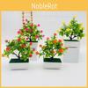 Plastic Faux Camellia Sasanqua Tree Miniature Ornament For Home Decor And Photography Props