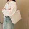 Módní velkokapacitní nákupní taška přes rameno pro ženy Slaměná tkaná kabelka Summer Beach Woven Simple Tote Bag