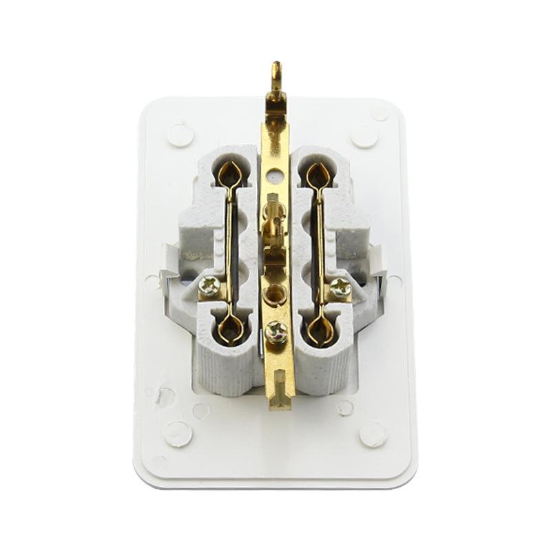 European Double Wall Socket, 16A German Standard, Two-Gang Surface-Mounted