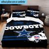 Cowboys Team Logo 3PCS Bedding Set 2D Printing (Includes 1 Duvet Cover + 2 Pillowcases Coreless), Bedroom decor,Fan Gift