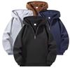 Men's Fall Streetwear American-Style Casual Zipper Hoodie: Youthful, Minimalist, Loose-Fit Sports Sweatshirt