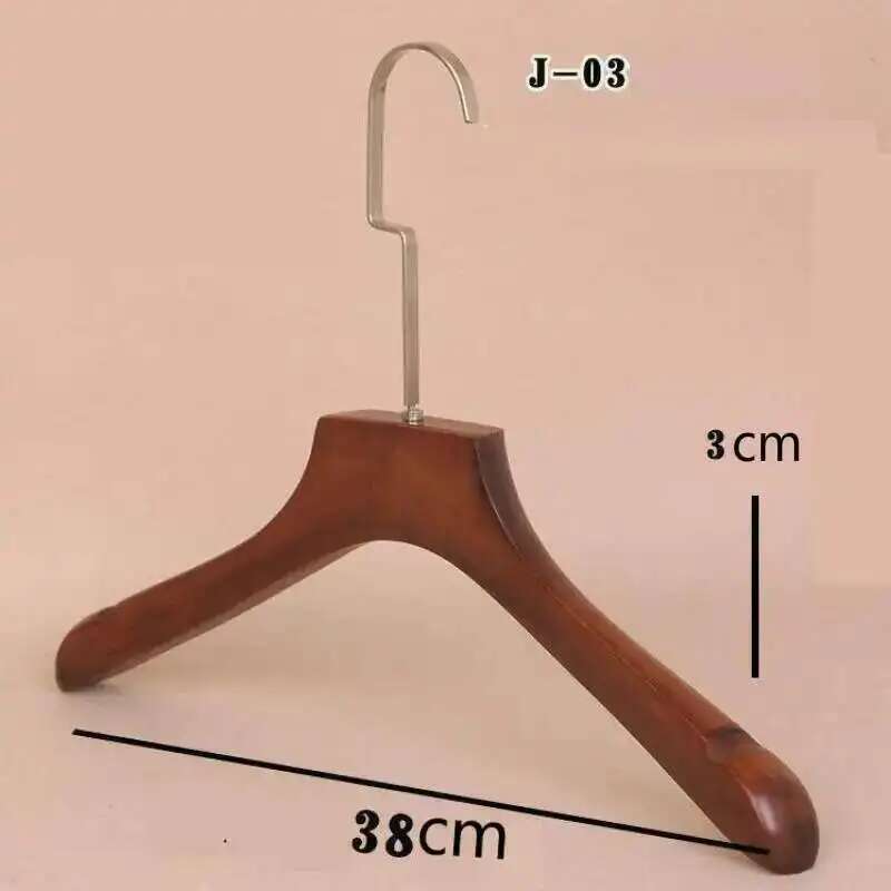 5PCS Wooden Coat Hanger Hooks Solid Wood Skid Proof Clothing Hanger For Adults And Men Store Coat Rack Hanger Rack
