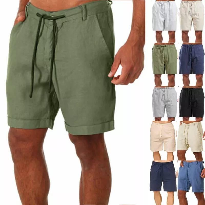 Bequeme Sommer-Herrenshorts mit feuchtigkeitsableitendem Stoff für Yoga und Fitness
