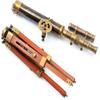Double Barrel Victorian Brass Telescope On Triode Stand – 35.56 Cm, Antique Replica