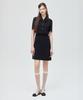 Roem Collar 2-In-1 Tweed Mini Dress (Black) Rmowg25Nt1