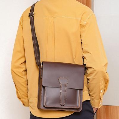 Borsa a Tracolla di Alta Gamma da Uomo, Borsa a Spalla Vintage in Vera Pelle da Uomo, Borsa a Tracolla Uomo
