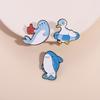 Cartoon Animal Collection Enamel Pins Comedy Animation Characters Penguin Frog Rabbit Cat Metal Brooch Lapel Badge Jewelry Gifts