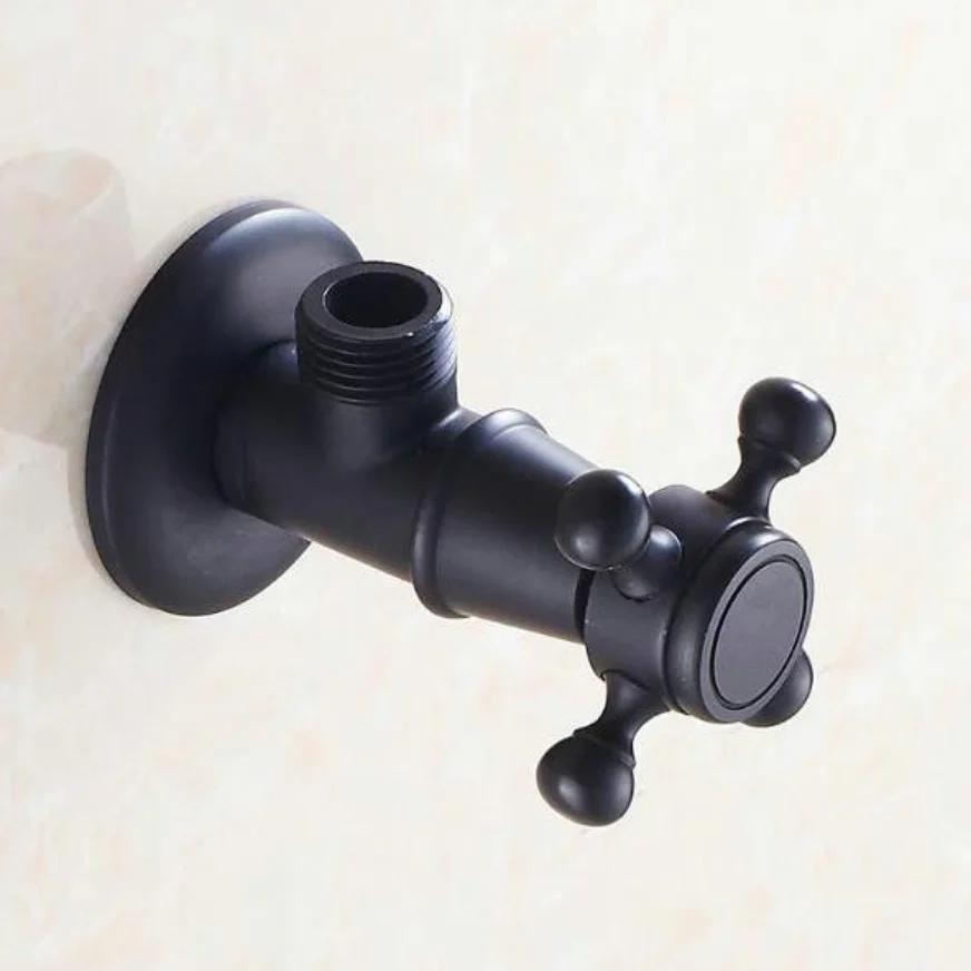 golden New 1/2"malex 1/2" male Brass Bathroom Angle Stop Valve Antique finish Filling valves bathroom part 5 color